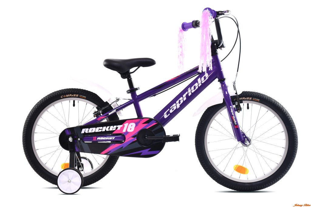 Capriolo Rocket 18" hátra tekerhető gyerek kerékpár Lila