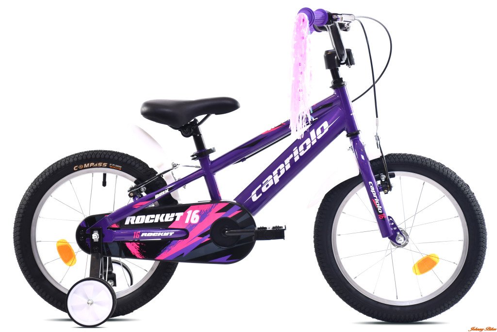 Capriolo Rocket 16" hátra tekerhető gyerek kerékpár Lila